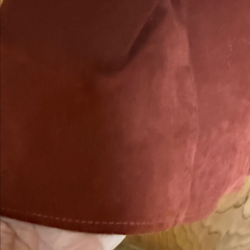 Vintage Rust Button-Front Suede Skirt Size 6. - Picture 5 of 6